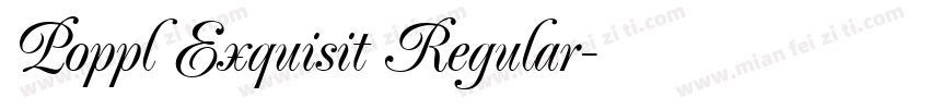 Poppl Exquisit Regular字体转换